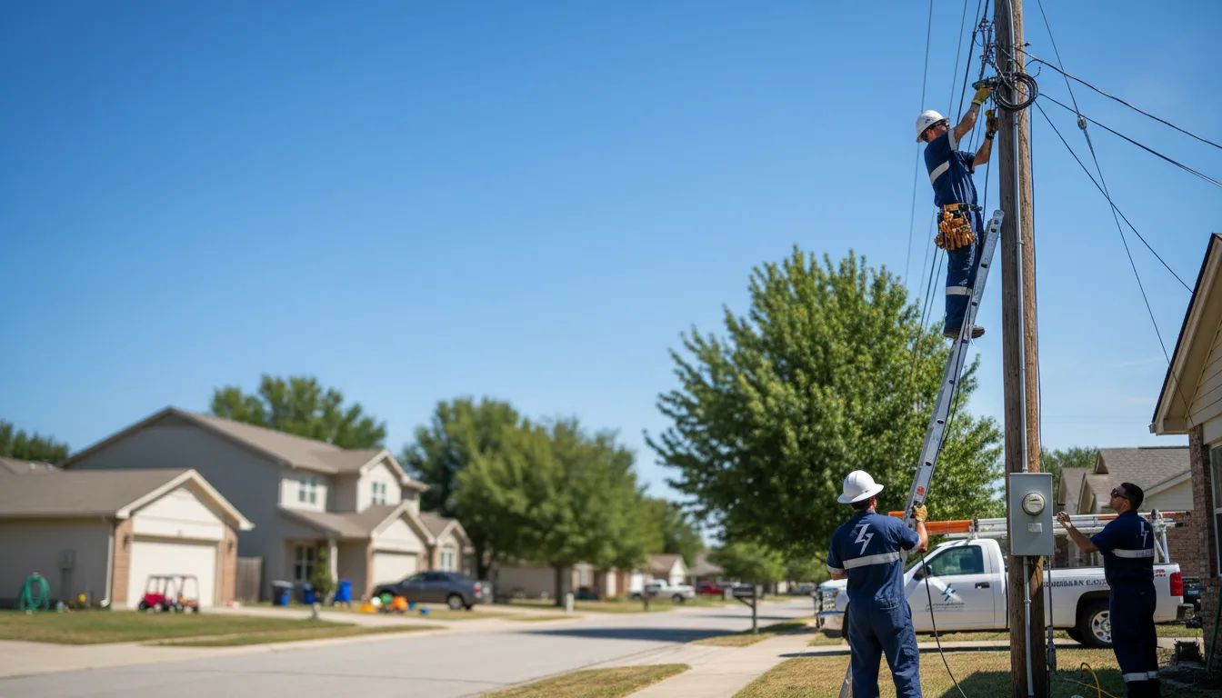 Residential electrician providing installation services in Poplar, WI
